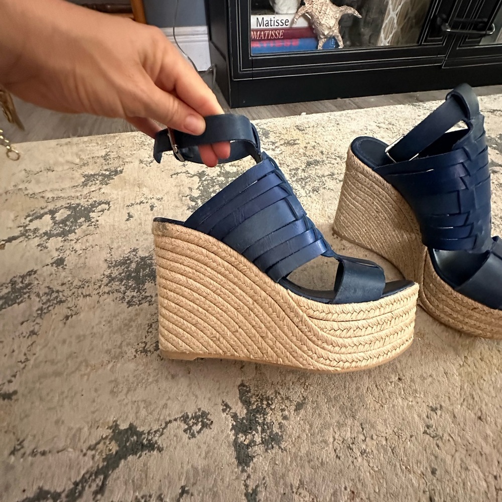 Polo by Ralph Lauren Blue Wedges